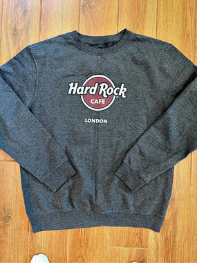 Hard Rock Cafe London Crewneck Sweatshirt Gray XL